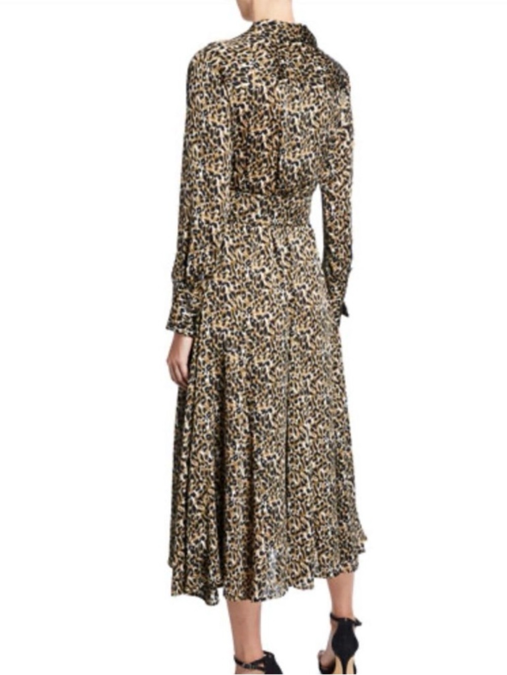 Equipment Femme Lenora Leopard Print Maxi Dress – Fluid Godet Hem Medium - Picture 2 of 6